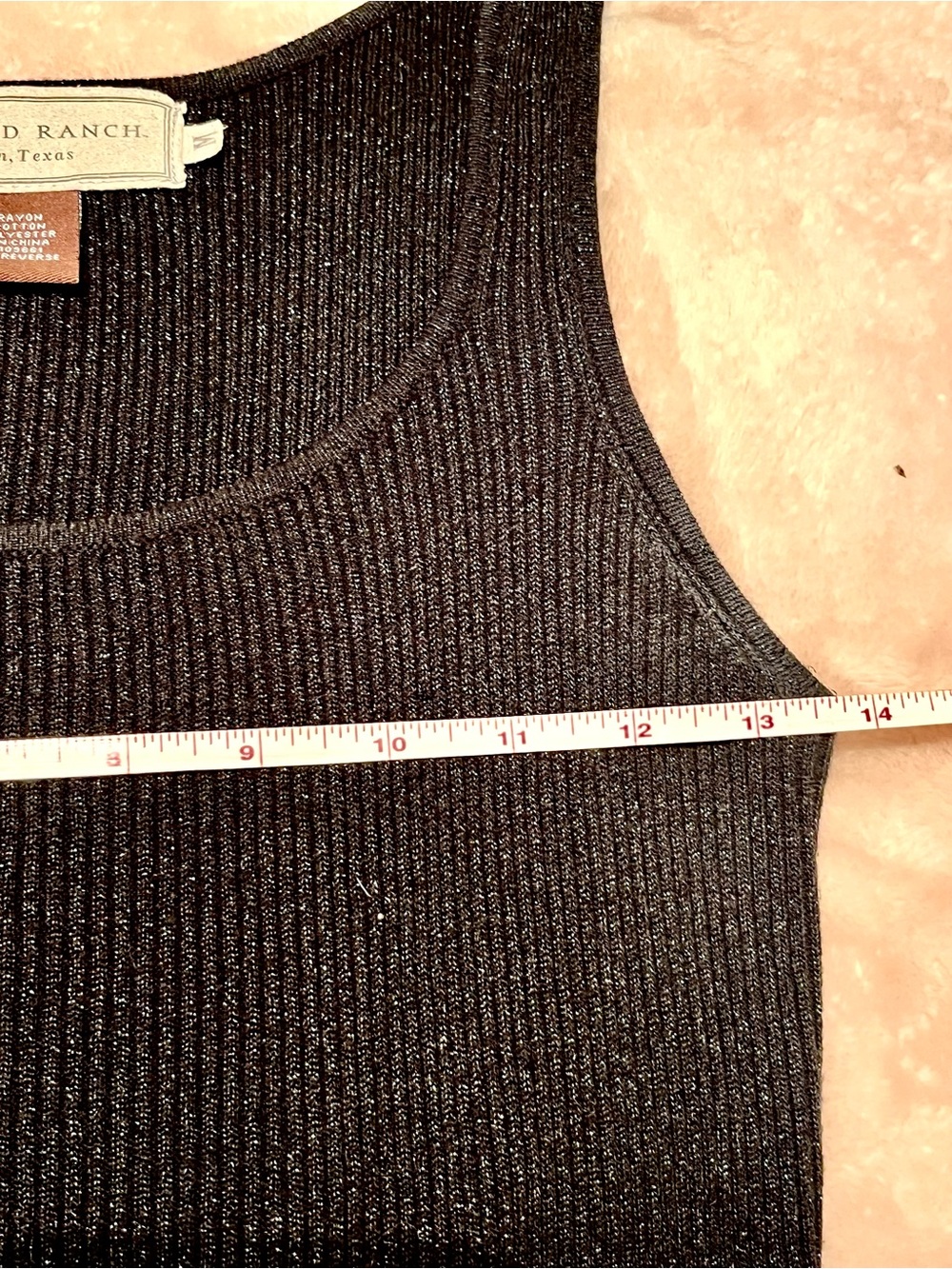 Double D Ranch Metallic Ribbed Tank Top - Picture 4 of 6